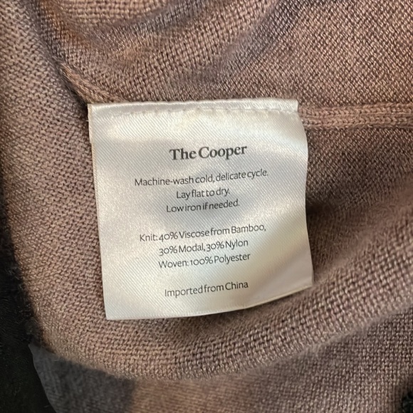 Elizabeth & Clarke, The Cooper, sweater with faux blouse, color Heather Rose - Picture 3 of 6